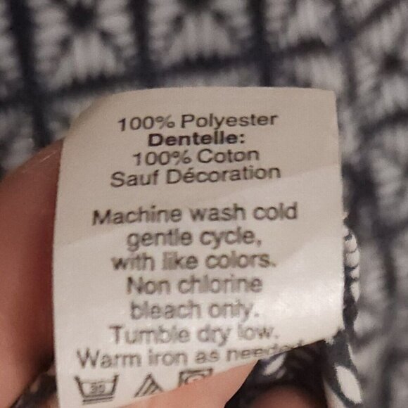 J. Crew Blue White Abstract Silky Pullover Blouse XXS - Picture 7 of 7